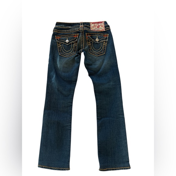 True Religion Billy Super T Jeans Women’s 24 – Dark Wash Bootcut, Made in USA - Picture 2 of 8